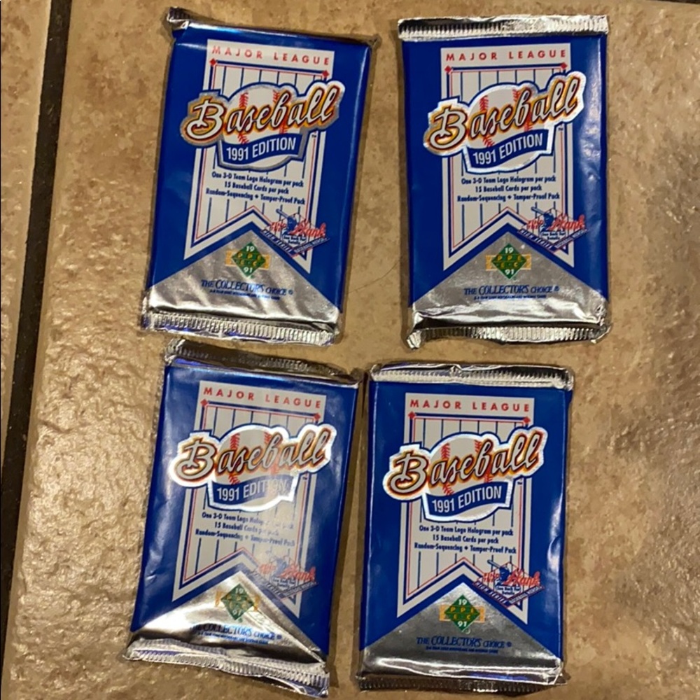 MLB Upper Deck 1991 Pack x4 not opened*